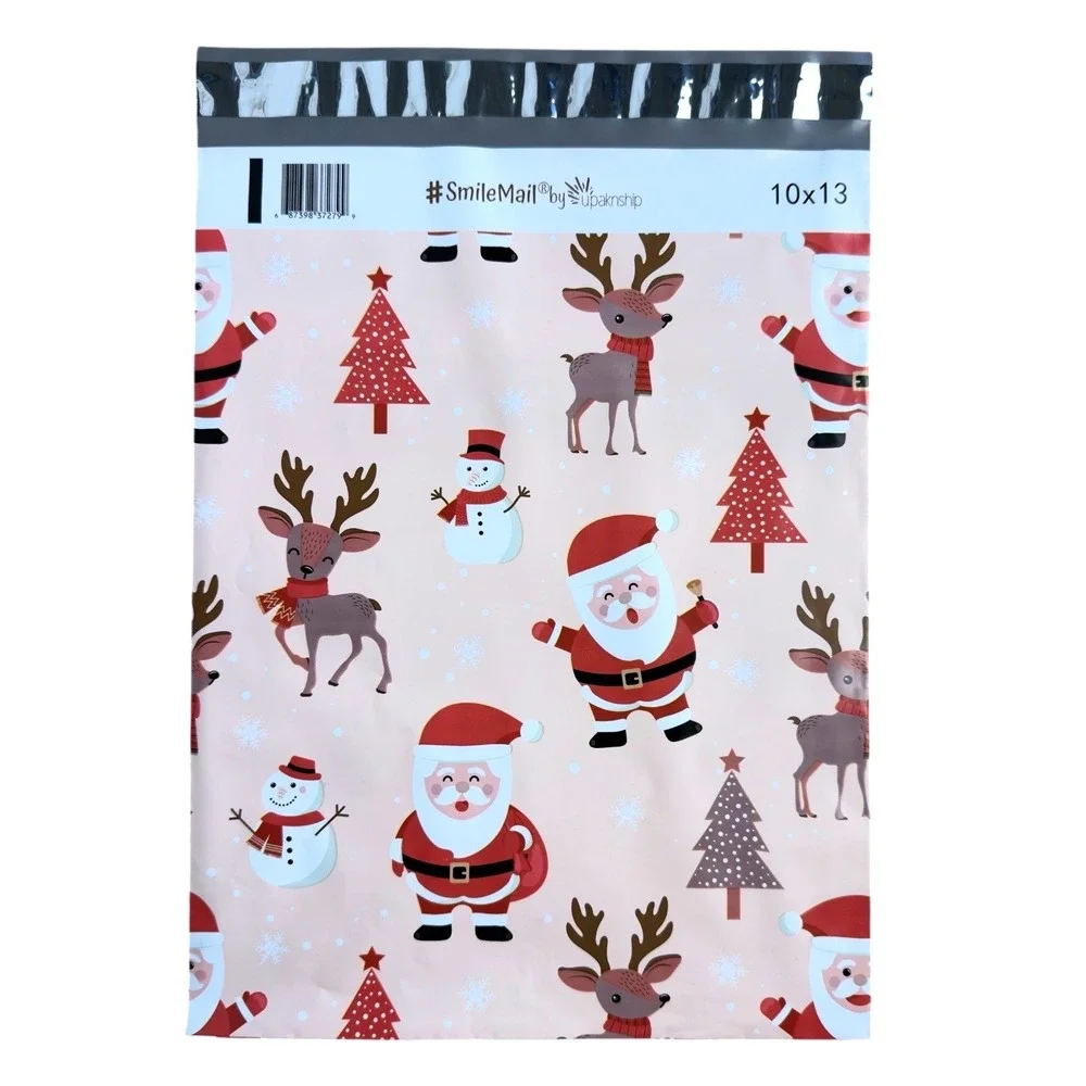10 Poly‎ Mailers 10x13 Shipping Envelopes Santa Self Seal Waterproof Polymaile